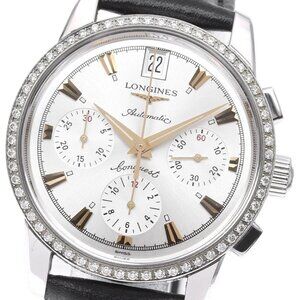 LONGINES Conquest L1.141.0 diamond bezel chronograph Automatic Ladies